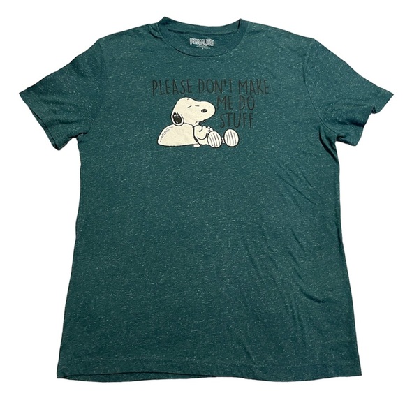 SNOOPY (2016) Official PEANUTS "Please Don't Make Me Do Stuff" T-Shirt Sz Large - Picture 1 of 6
